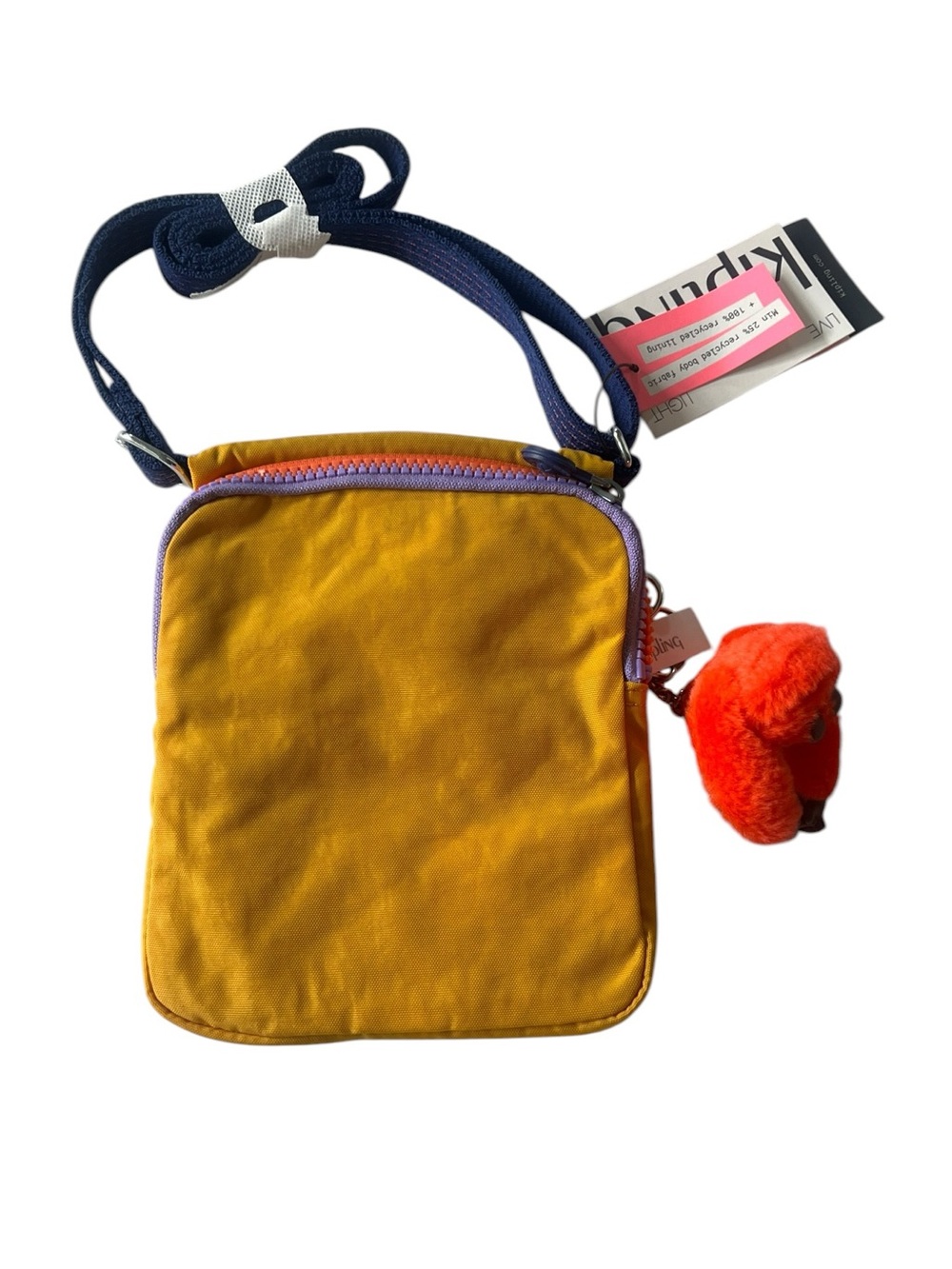 Kipling El Dorado mustard yellow crossbody bag - Picture 2 of 4